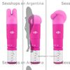 Vibrador estimulador con 3 accesorios intercambiables